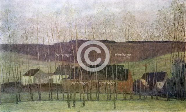 'Landscape with Buildings', 1898. Artist: Fernand Maglin