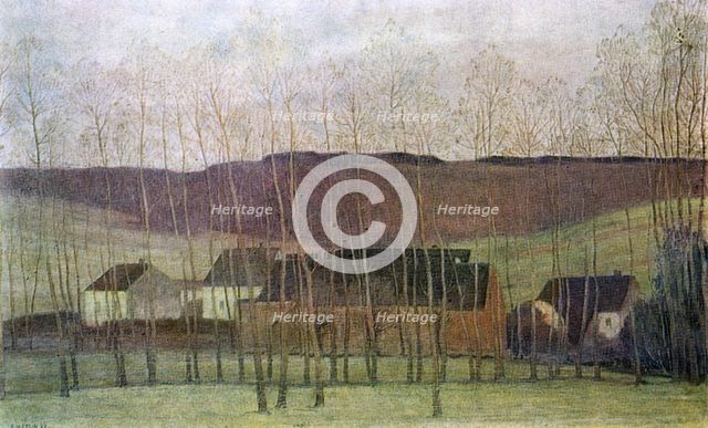 'Landscape with Buildings', 1898. Artist: Fernand Maglin