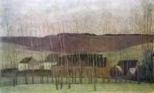 Landscape with Buildings 1898. Artist: Fernand Maglin