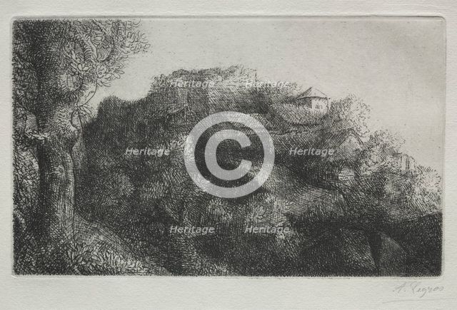Landscape (with buildings). Creator: Alphonse Legros (French, 1837-1911).