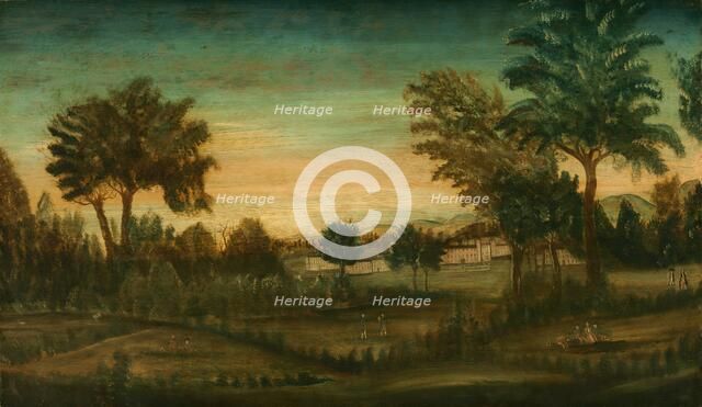 Landscape with Buildings, fourth quarter 18th century. Creator: Unknown.