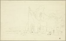 Landscape with Gothic Ruins, 1810/20. Creator: Cornelius Varley