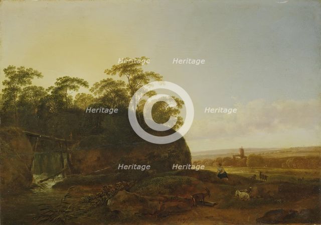 Landscape with Goats, 1773. Creator: Johann Christian Klengel.