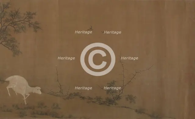 Landscape with goats. Creator: Unknown.