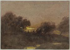 Landscape with Gate at Sunset, n.d. Creator: Hugh Huntington Howard