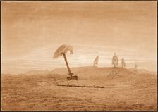 Landscape with Graves, ca 1836. Artist: Friedrich, Caspar David (1774-1840)