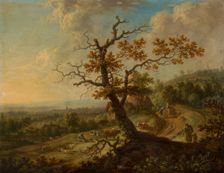 Landscape with Grazing Farm Animals, 18th century. Creator: Christian Georg Schutz