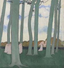 Landscape with Green Trees or Beech Trees in Kerduel, 1893