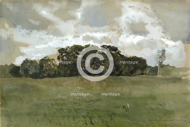 Landscape with grey Clouds, 1897. Artist: Konstantin Somov.