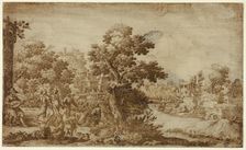 Landscape with Dancers and Musicians, n.d. Creator: Ercole Bazicaluva