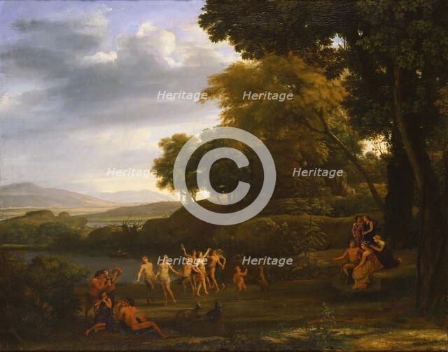 Landscape with Dancing Satyrs and Nymphs, 1646. Artist: Lorrain, Claude (1600-1682)