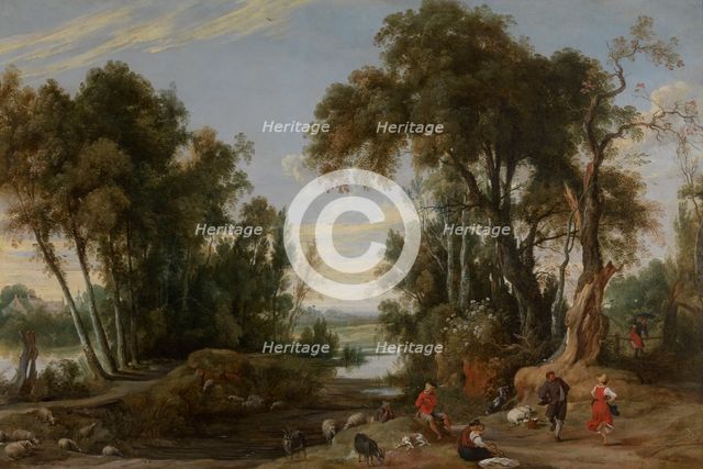 Landscape with dancing Shepherds, 1631. Creator: Jan Wildens.