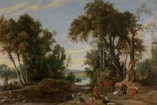 Landscape with dancing Shepherds, 1631. Creator: Jan Wildens