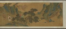 Landscape with Daoist immortals in the mountains, Ming or Qing dynasty, 17th century. Creator: Unknown