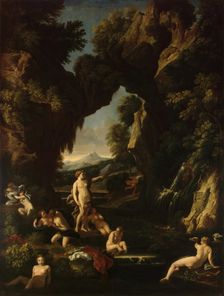Landscape with Diana and Actaeon, 1667. Creators: Carlo Maratti, Gaspard Dughet