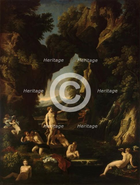 Landscape with Diana and Actaeon, 1667. Creators: Carlo Maratti, Gaspard Dughet.