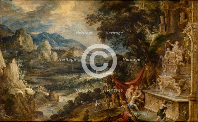Landscape with Diana and Actaeon, c1590-1630. Creator: Kerstiaen de Keuninck.