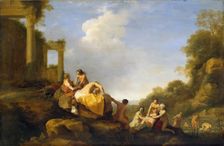 Landscape with Diana and Callisto, 1650. Creator: Cornelis van Poelenburgh