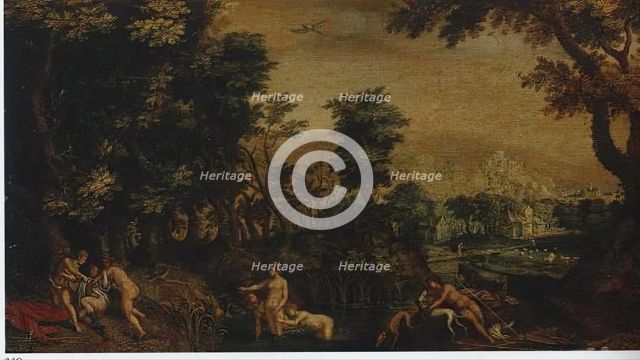 Landscape with Diana and Callisto, 1655. Creator: Anton Mirou.