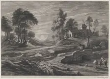 Landscape with Draw-Well, 1638-60. Creator: Cornelis Galle I