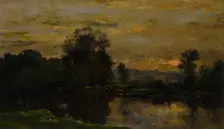 Landscape with Ducks, 1872. Creator: Charles Francois Daubigny