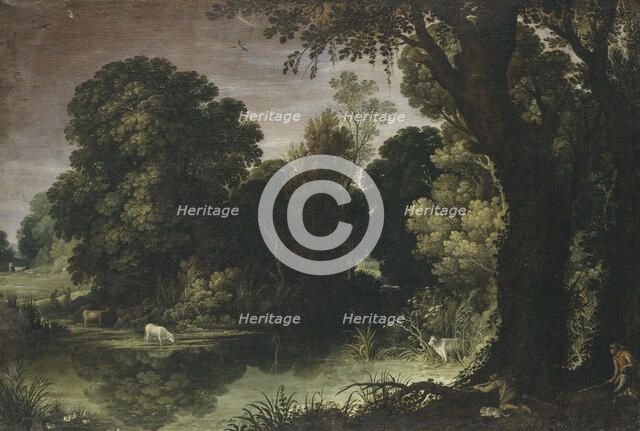 Landscape with Duck-hunters. Creator: After Paul Bril.