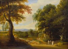Landscape with Entrance to a Forrest, c1650. Creator: Jacques d'Arthois