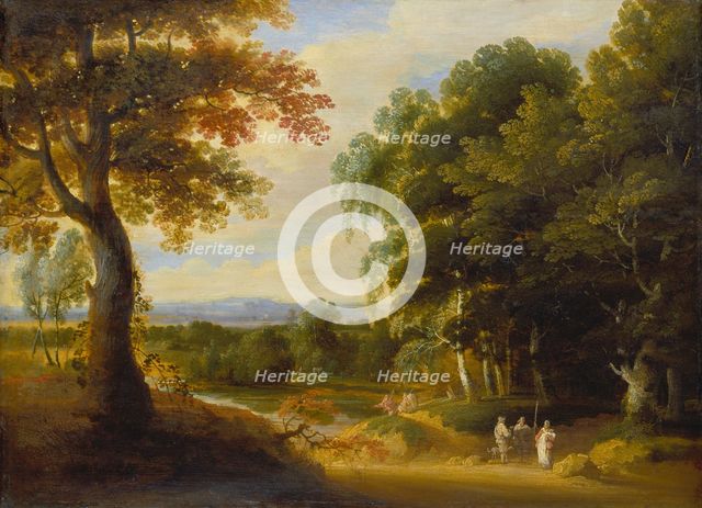 Landscape with Entrance to a Forrest, c1650. Creator: Jacques d'Arthois.