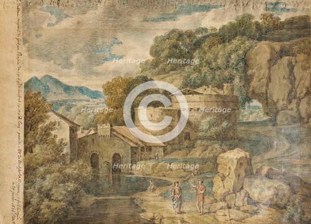 Landscape with Fortifications, 1836. Creator: John Wilhelm Nahl.