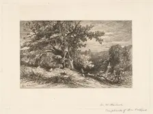 Landscape with Fallen Tree, 1875. Creator: Charles Volkmar