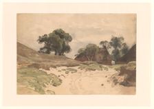 Landscape with farm, 1845-1925. Creator: Julius Jacobus van de Sande Bakhuyzen