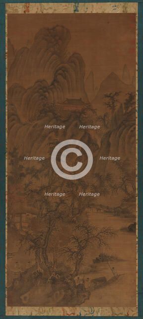 Landscape with Farm Buildings and Figures, 1368-1644. Creator: Unknown.