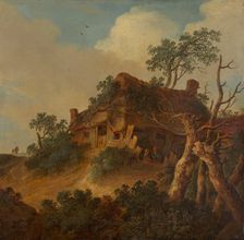 Landscape with Farm House on a Hill, c1660-1670. Creator: Cornelis van Zwieten