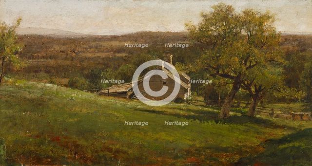 Landscape with Farmhouse, 1876. Creator: George Inness.