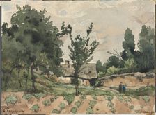 Landscape with Farmhouse, 1892. Creator: Henri Joseph Harpignies (French, 1819-1916)