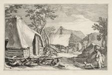 Landscape with Farmhouses, 1613-1614. Creator: Boetius Adams Bolswert (Flemish, 1580-1633)