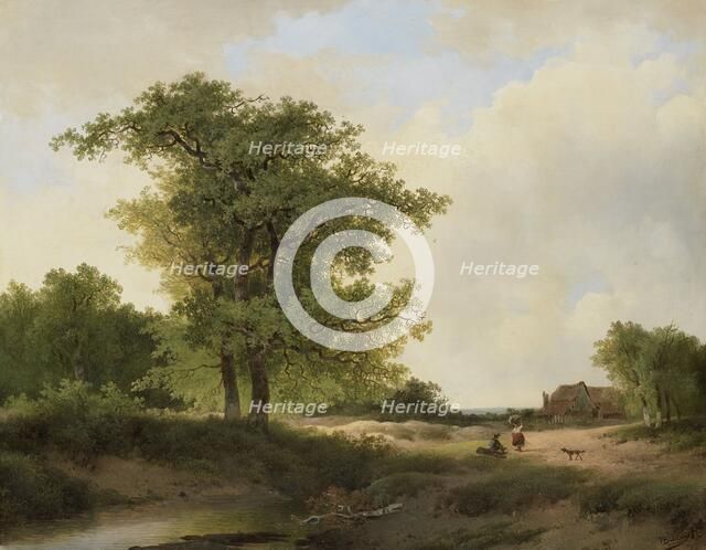 Landscape with Farmstead, c.1840-c.1890. Creator: Johannes Warnardus Bilders.