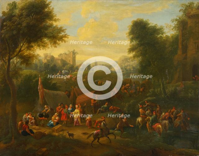 Landscape with Figural Staffage, 1730-1760. Creator: Unknown.