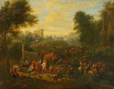 Landscape with Figural Staffage, 1730-1760. Creator: Unknown