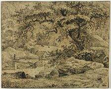 Landscape with Figure Resting Under Tree by Stream, n.d. Creator: Jacob van Ruisdael