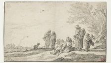 Landscape with Figures, 1631. Creator: Jan van Goyen