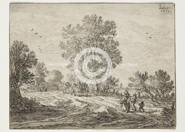 Landscape with Figures, 1654. Creator: Pieter Molijn.