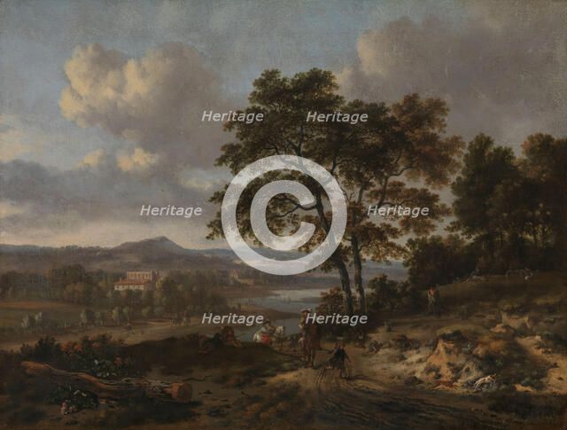 Landscape with Figures, 1667. Creator: Jan Wijnants.