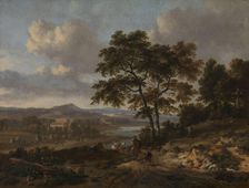 Landscape with Figures, 1667. Creator: Jan Wijnants