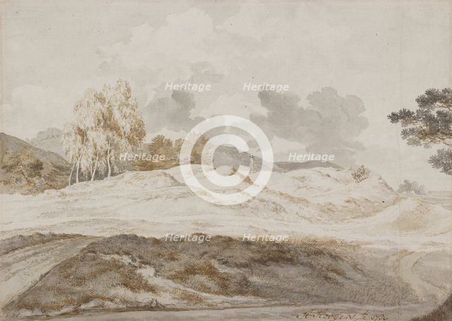 Landscape With Figures, 1786. Creator: Hendrick Hoogers.