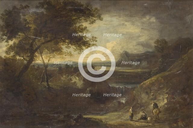 'Landscape with figures', 1796-1838. Artist: Benjamin Barker
