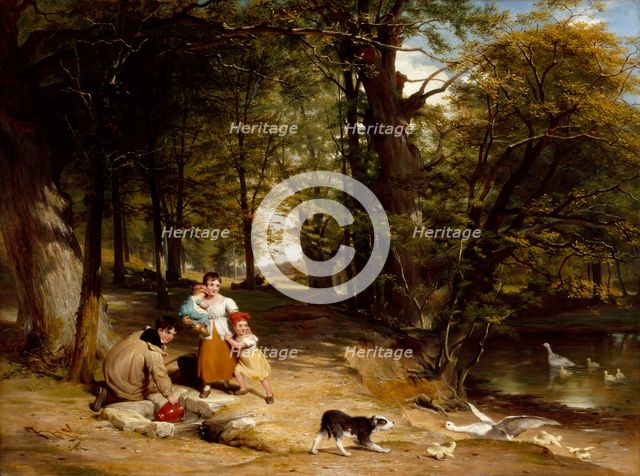 Landscape with Figures, 1839. Creator: William Frederick Witherington.