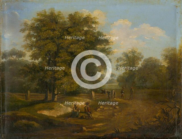 Landscape with figures, 1860-1870. Creator: Karol Marko.