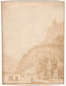 Landscape with Figures and Horses in the Foreground, 1638/87. Creator: Gillis Neyts