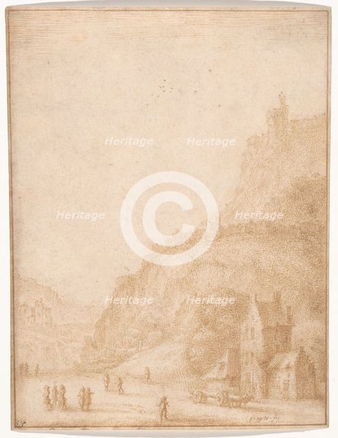 Landscape with Figures and Horses in the Foreground, 1638/87. Creator: Gillis Neyts.